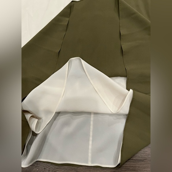 [L]Alice Olivia Two-Tone Sleeveless Silk A Shape Mini Dress Twisted Back - Picture 5 of 8